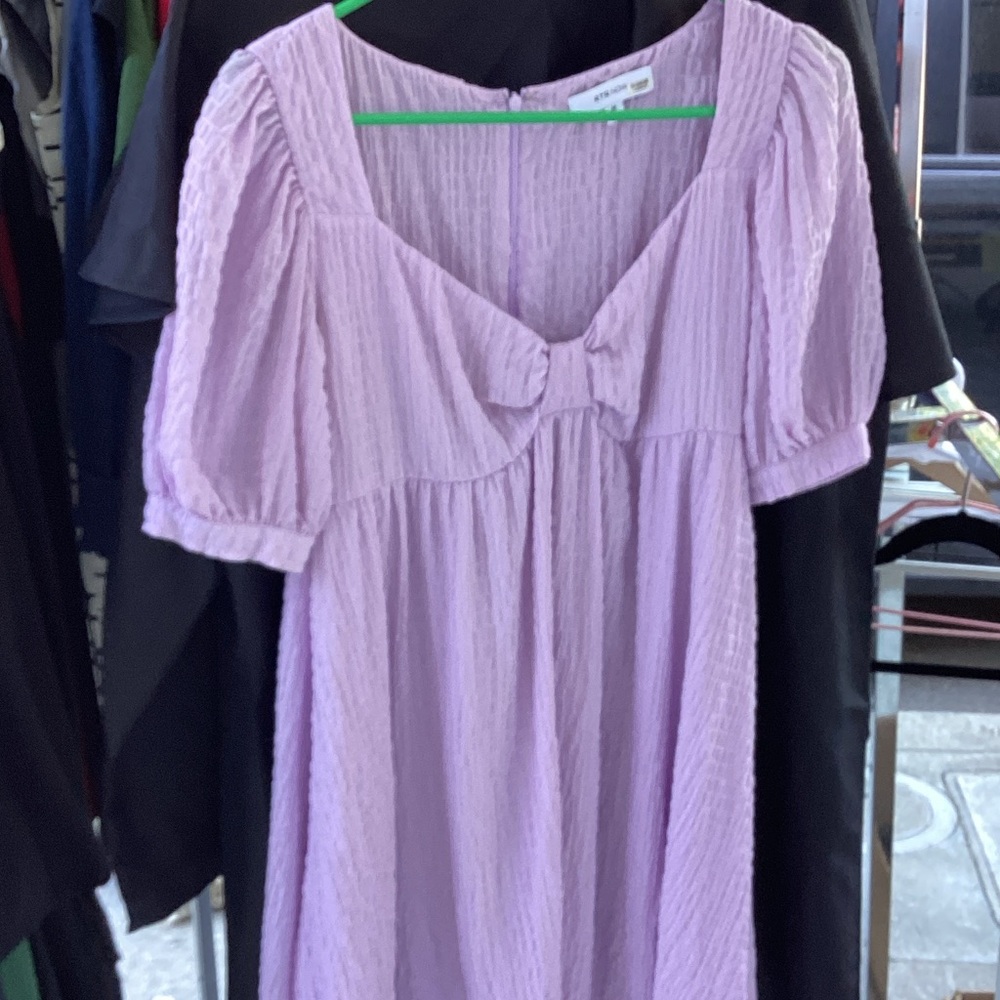 Lavender Puff Sleeve Dress
